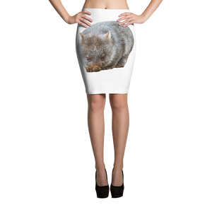Wombat Print Pencil Skirt