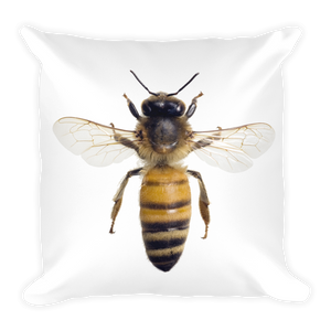 Honey-Bee Print Square Pillow
