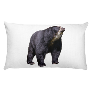 Specticaled-Bear Print Rectangular Pillow