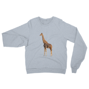 Giraffe print Unisex California Fleece Raglan Sweatshirt