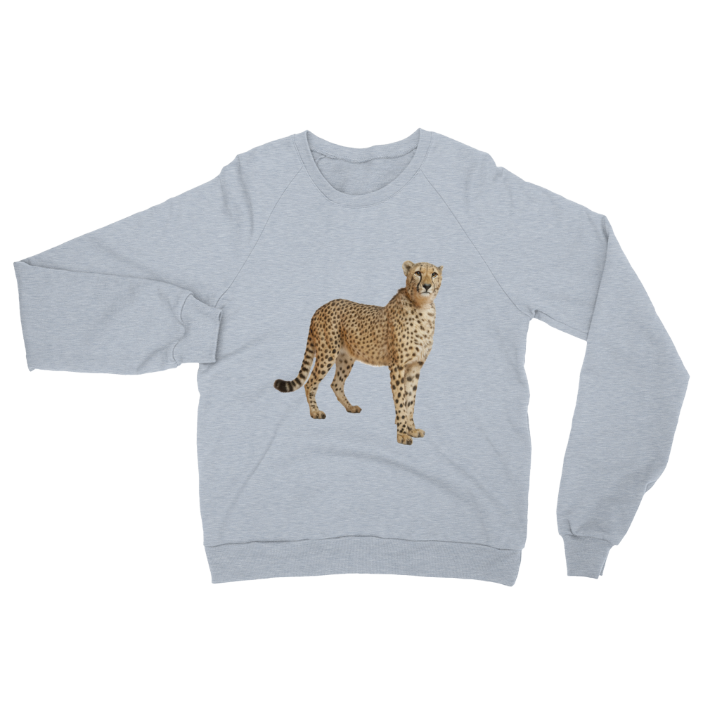 Cheetah print Unisex California Fleece Raglan Sweatshirt