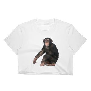 Chimpanzee Print Women's Crop Top