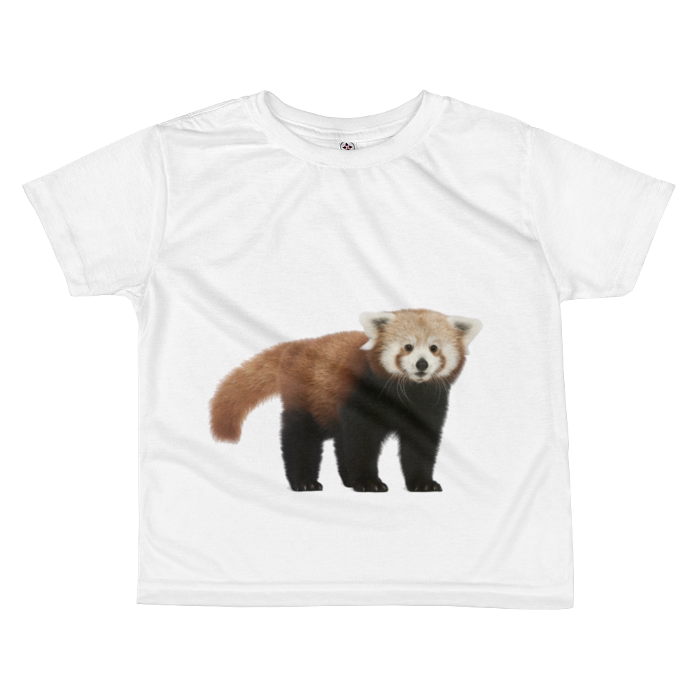 Red-Panda Print All-over kids sublimation T-shirt
