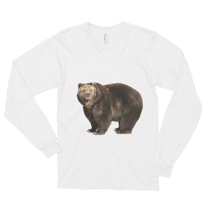 Brown-Bear Print Long sleeve t-shirt (unisex)