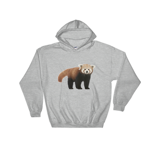 Red-Panda Print Hooded Sweatshirt