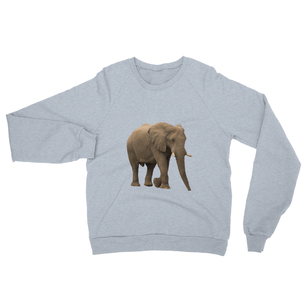 African-Forrest-Elephant Print Unisex California Fleece Raglan Sweatshirt