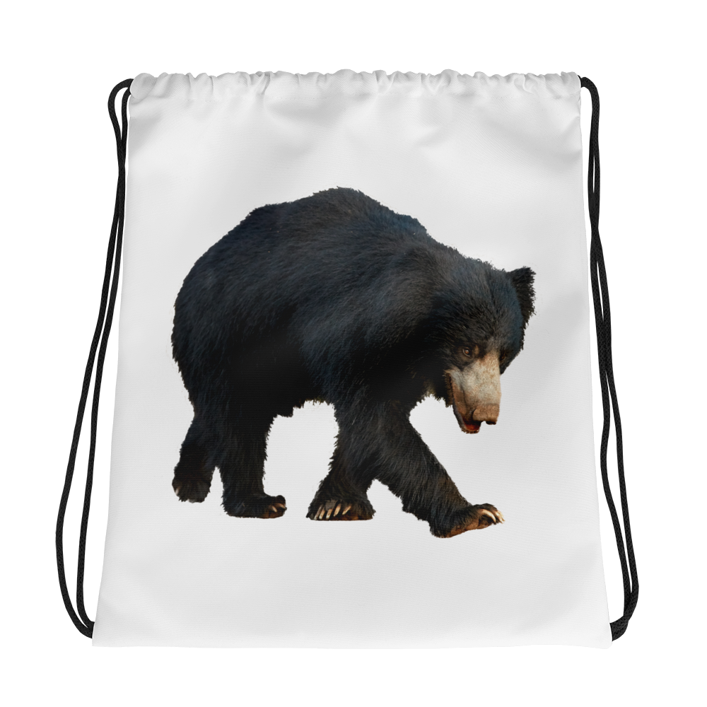 Sloth-Bear- Print Drawstring bag