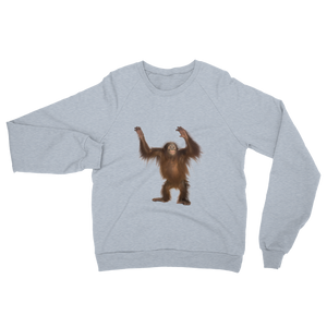 Orang-utan- print Unisex California Fleece Raglan Sweatshirt
