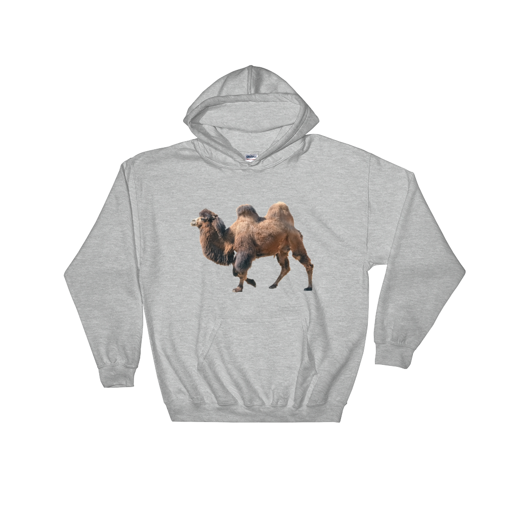 Bactrian-Camel Print Hooded Sweatshirt