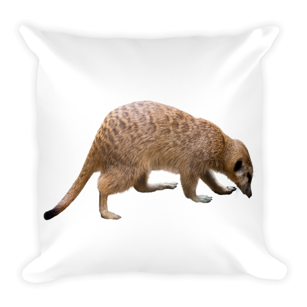Mongoose Print Square Pillow