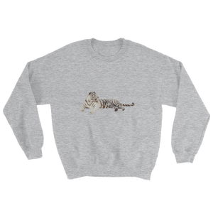 White-Tiger Print Sweatshirt