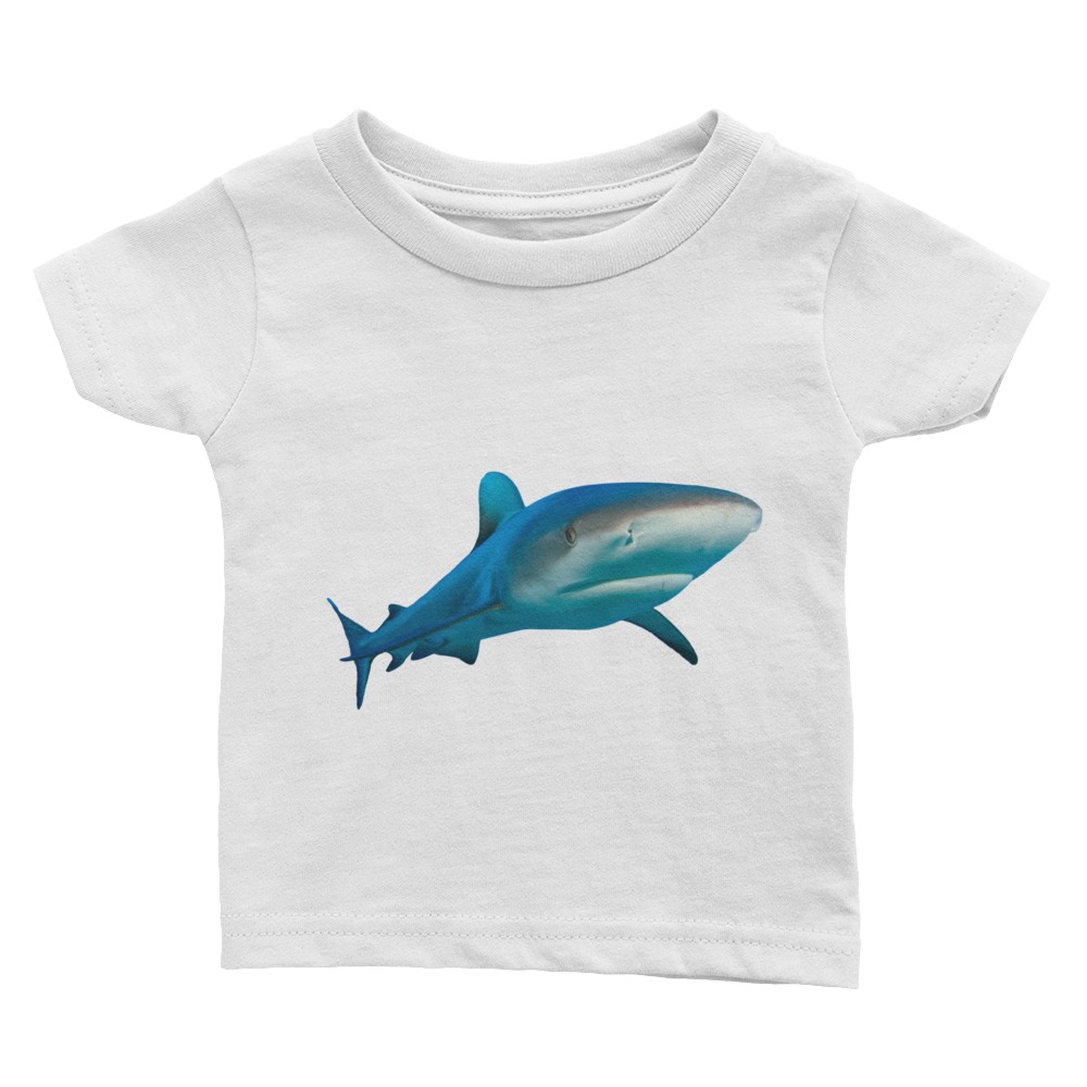 Great-White-Shark Print Infant Tee