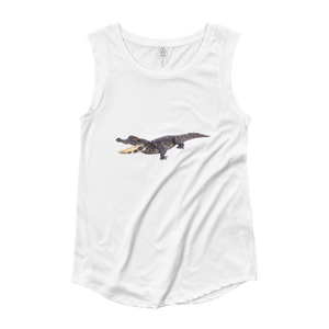 Dwarf-Crocodile Ladies‰۪ Cap Sleeve T-Shirt