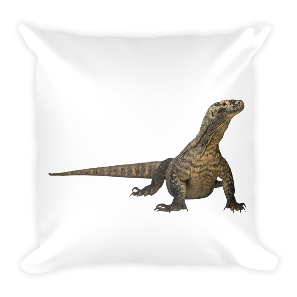 Komodo-Dragon Print Square Pillow