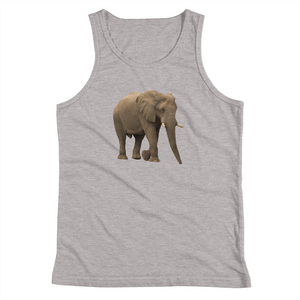 African-Forrest-Elephant Print Youth Tank Top