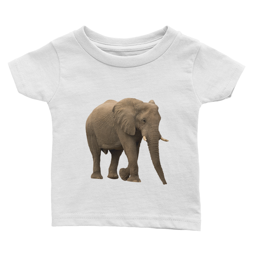 African-Forrest-Elephant Print Infant Tee