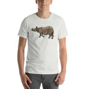 Indian Rhinoceros Print Short-Sleeve Unisex T-Shirt