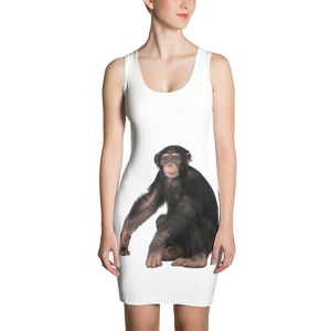 Chimpanzee Print Sublimation Cut & Sew Dress