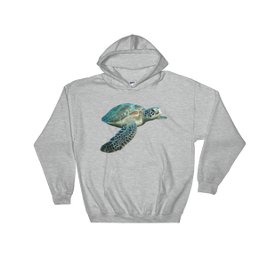 Sea-Turtle Print Hooded Sweatshirt