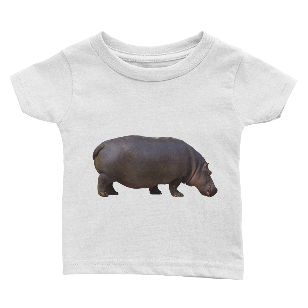 Hippopotamus Print Infant Tee