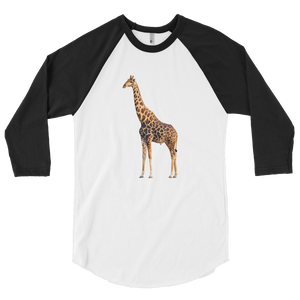 Giraffe Print 3/4 sleeve raglan shirt