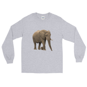 African-Forrest-Elephant Print Long Sleeve T-Shirt