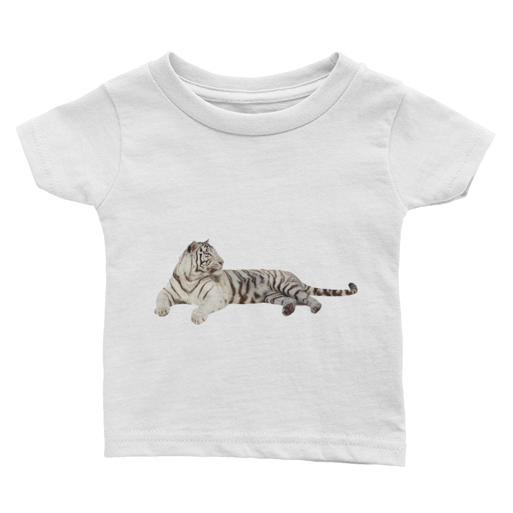 White-Tiger Print Infant Tee