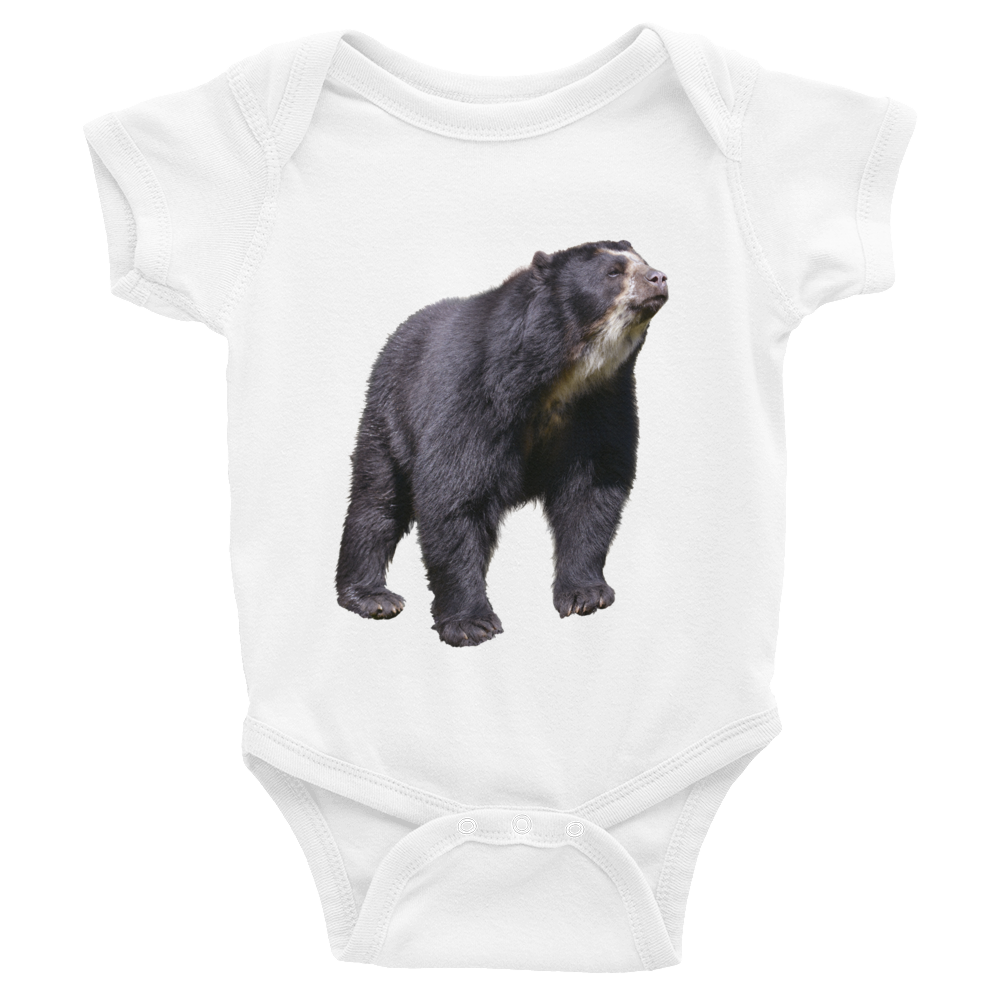 Specticaled-Bear Print Infant Bodysuit