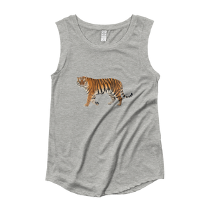 Siberian-Tiger Ladies‰۪ Cap Sleeve T-Shirt