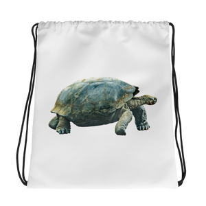 Galapagos-Giant-Turtle Print Drawstring bag