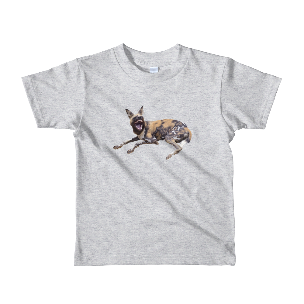 African-Wild-Dog Print Short sleeve kids t-shirt