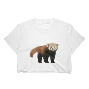 Red-Panda Print Women's Crop Top