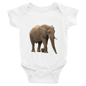 African-Forrest-Elephant Print Infant Bodysuit