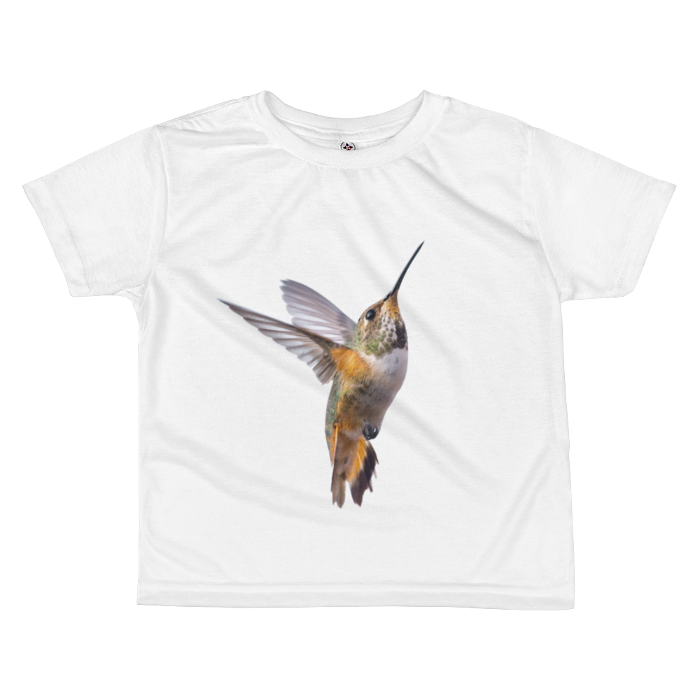 Hummingbird Print All-over kids sublimation T-shirt