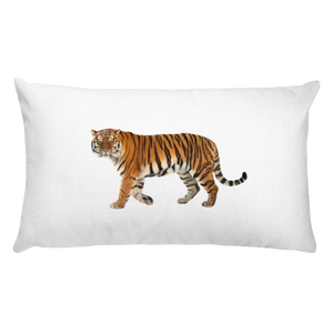 Siberian-Tiger Print Rectangular Pillow