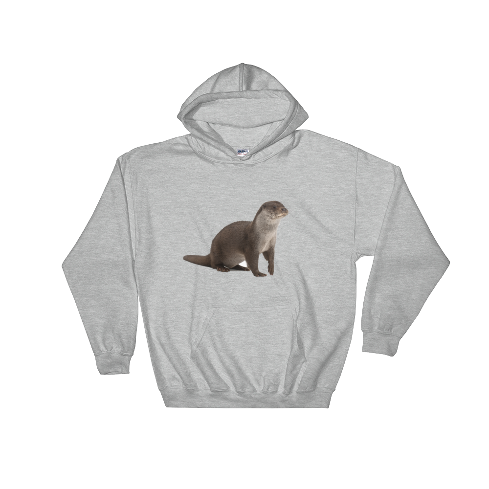 European Otter Print Hooded Sweatshirt