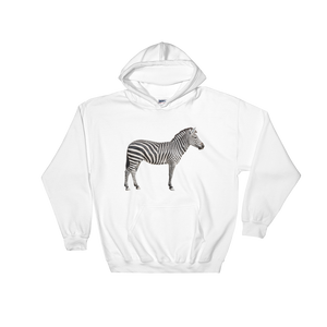 Zebra Print Hooded Sweatshirt
