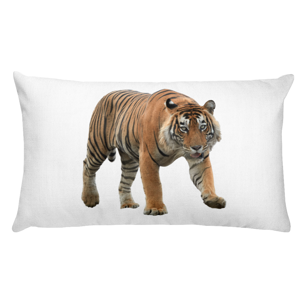 Bengal-Tiger Print Rectangular Pillow