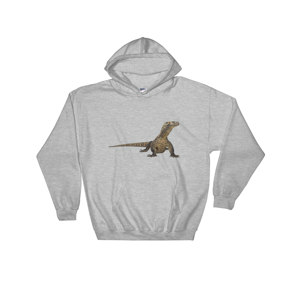 Komodo-Dragon Print Hooded Sweatshirt