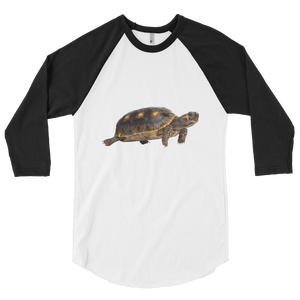Tortoise print 3/4 sleeve raglan shirt