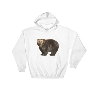 Brown-Bear Print Hooded Sweatshirt