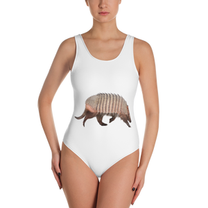 Armadillo Print One-Piece Swimsuit