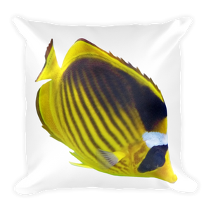 Butterfly-Fish- Print Square Pillow