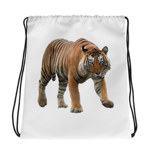 Bengal-Tiger Print Drawstring bag