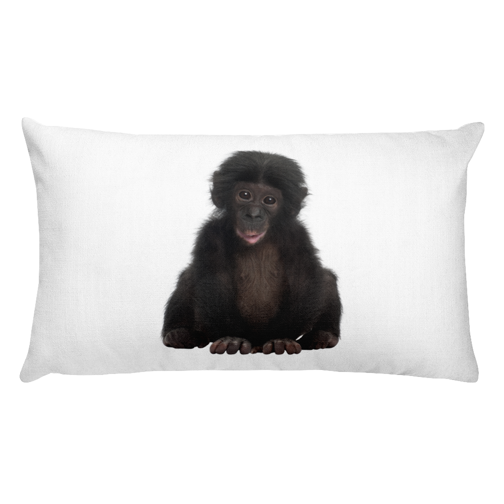 Bonobo Print Rectangular Pillow