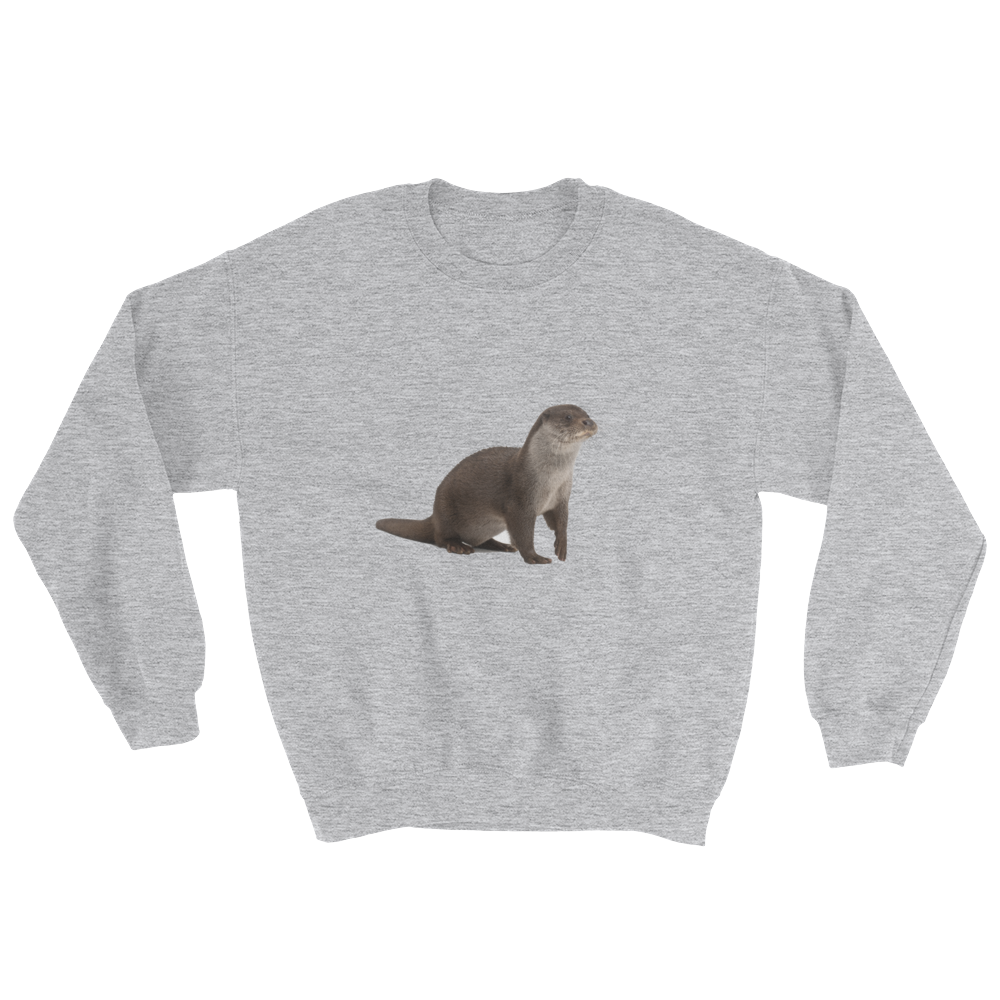 European-Otter Print Sweatshirt