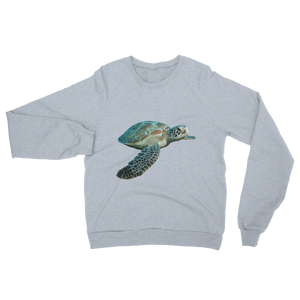 Sea-Turtle print Unisex California Fleece Raglan Sweatshirt