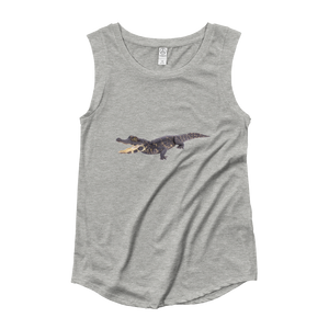 Dwarf-Crocodile Ladies‰۪ Cap Sleeve T-Shirt