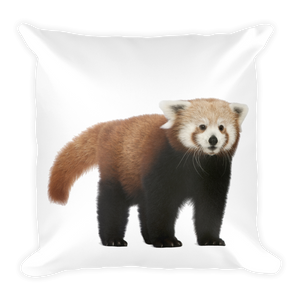 Red-Panda- Print Square Pillow