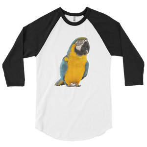 Macaw Print 3/4 sleeve raglan shirt